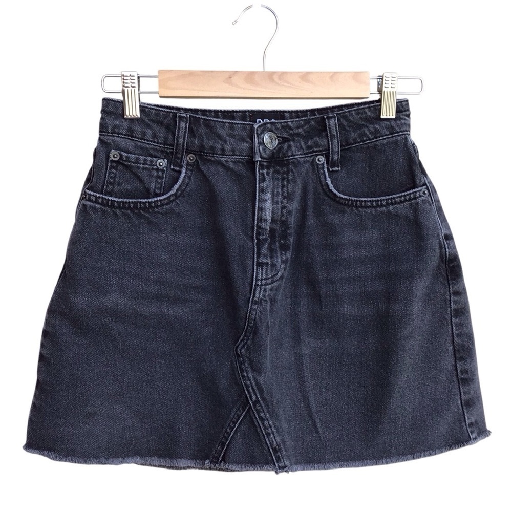 BDG Urban Outfitters Distressed Black Denim Mini Skirt Size S